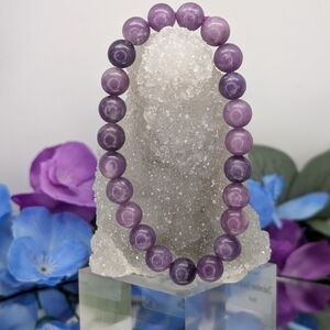 Purple Lepidolite Bracelet- 8mm